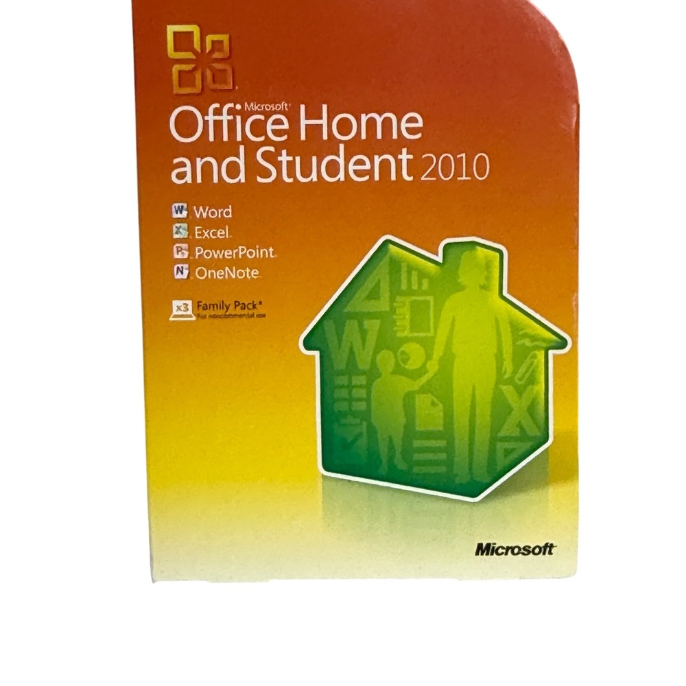 Microsoft Office Home & Student 2010 Family Pack 3 PC‎ DVD Product Key 79G-02144